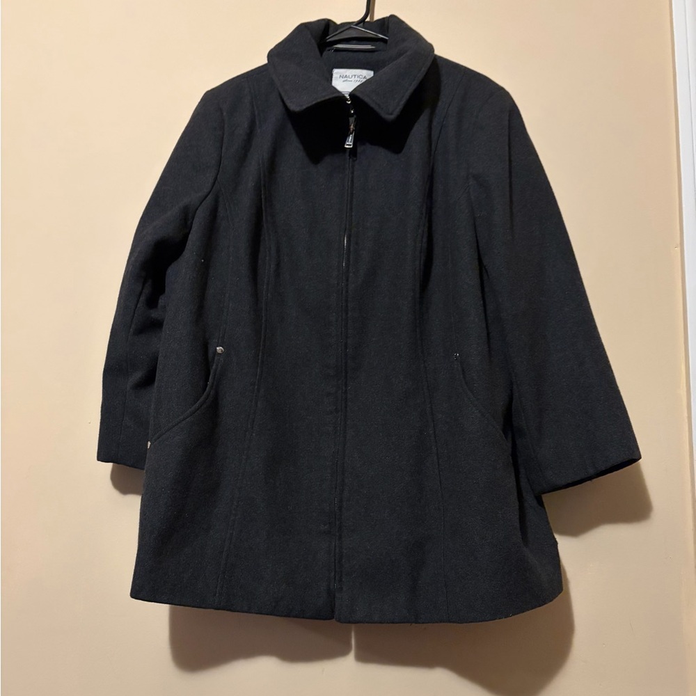 Nautica Women's Gray Pea Coat